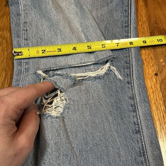 SLVRLAKE Denim Women's London High Rise Straight Leg Jeans 28x30 Distressed - Picture 12 of 12